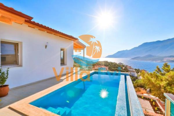 Villa James 2 Deniz Manzaralı | Kaş Çukurbağ Kiralık Villa