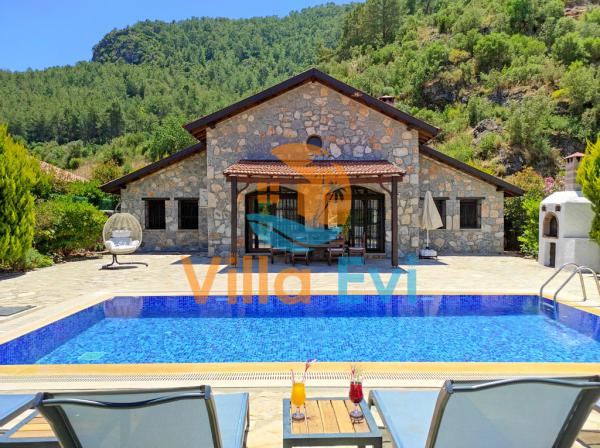 Villa Kayaköy 3 | Fethiye Kayaköy’de Özel Havuzlu, Muhafazakar Kiralık Villa – Villa Evi