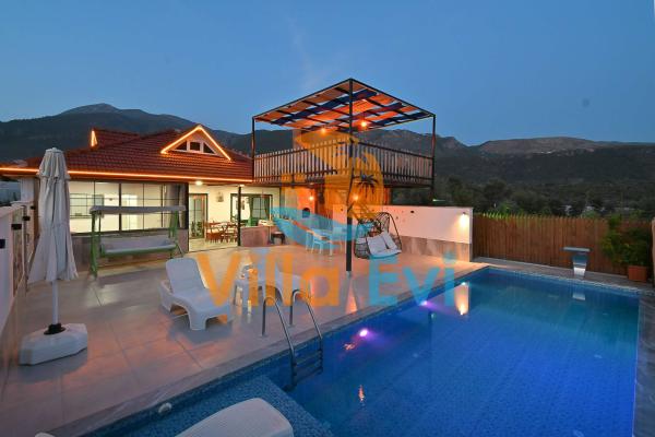 Kalkan Çayköy Kiralık Villa Yörük | Korunaklı Havuzlu Villa